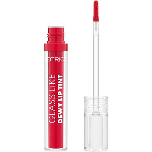 Catrice Glass Like Dewy Lip Tint, Lipgloss, Nr. 050, Rot, Färbeeffekt, glänzend, vegan, ohne Parabene, ohne Mikroplastikpartikel, Nanopartikel frei, 1er Pack (3ml)