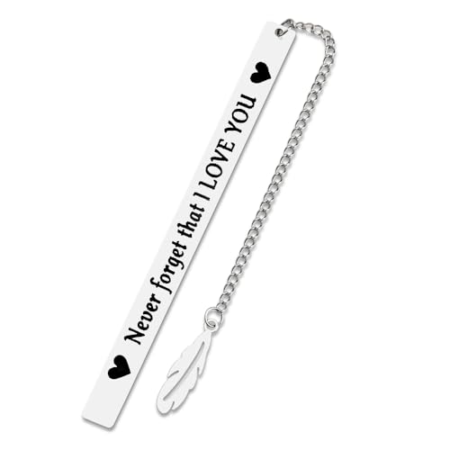 Regalos con texto en inglés 'I Love You' para él, novia, esposa, regalos para aniversario, cumpleaños, para mujeres, marcapáginas, regalos para el día de la madre, regalos para mamá de hija, regalos