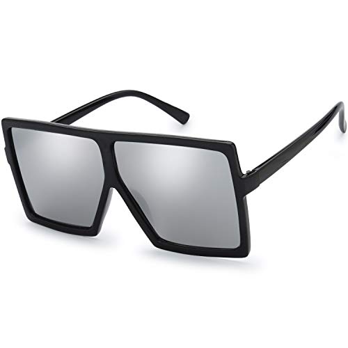 Image of The Fresh Large Oversized Fashion Square Flat Top Sunglasses - Exquisite Packaging