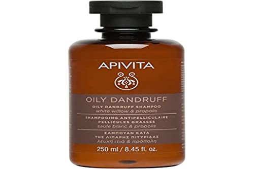 Apivita - Champú Anticaspa Grasa Sauce Blanco & Propóleo, Cedro, 250 Mililitro