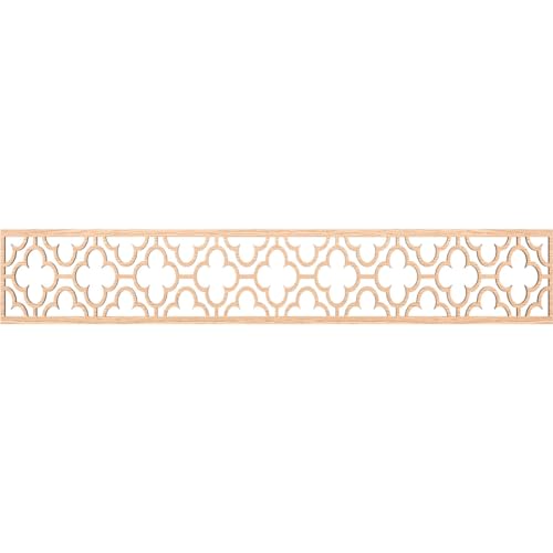 46 5/8"W x 8"H x 1/4"T Chicago Fretwork Moulding, Red Oak