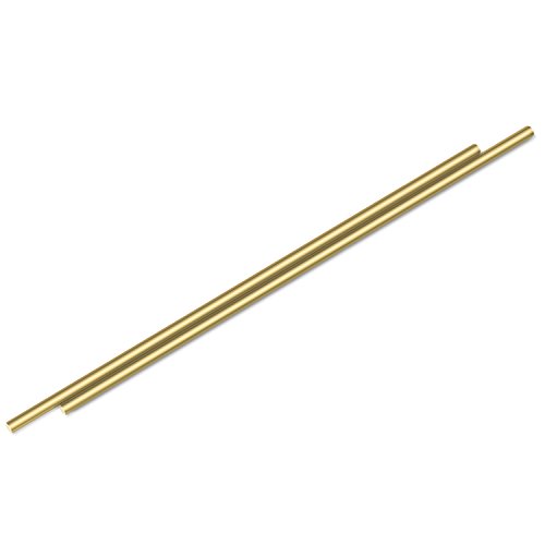 2 PCS 14 Inches 1/4 Brass Solid Round Rod Lathe Bar Stock, 1/4 Inch in Diameter 14 Inches in Length