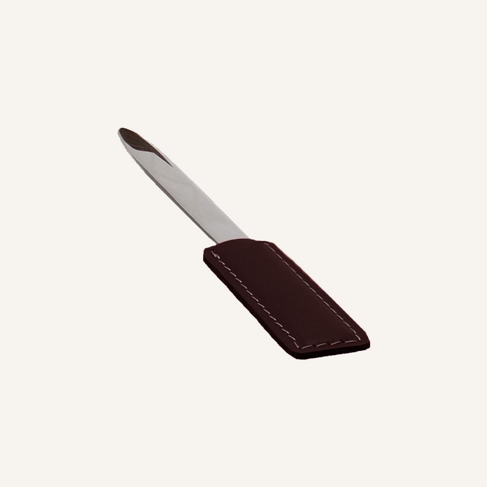 LIMAC Design ASCANIO Set da scrivania in cuoio, sottomano di design, organizer con antiscivolo, accessori per ufficio, portapenne, svuotatasche, Prodotto in Italia. (Marrone Scuro, Set 4 pz.)