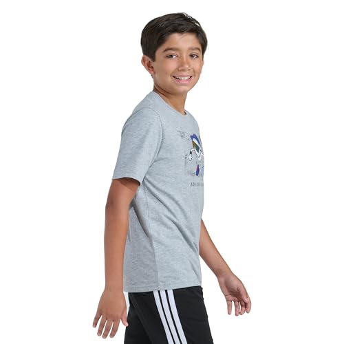 Image of adidas Kids Boys Ss Aop Wash Tee Casual Tops Casual - Green