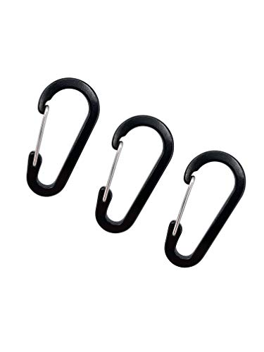 Set di 3 moschettone a forma di D, moschettone