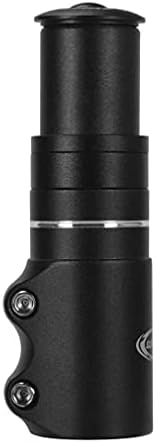 LITEONE Bike Stem Riser Bike Fork Stem Extender Bicycle Handlebar Raiser Head Up Adapter Suitable for Mountain Bike, Road Bike, MTB, BMX, Fixie (Aluminium Alloy, Adjustable, Black)