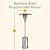 Cuisinart COH-300 Propane Push Start Ignition, 47,000 BTU Burner, Heats up to 200 sq. ft, 32" (L) x 85" (H), Stainless Steel Outdoor Patio Heater