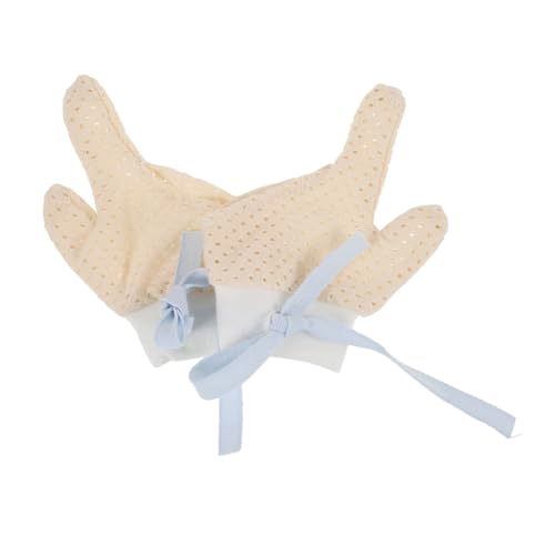 ERINGOGO 1 Pair Newborn Mittens Biting Stop Protector and Thumb Guard for Protection Gloves Finger Thumb Stop Deterrent Anti Teething Cotton Yarn Sky-Blue