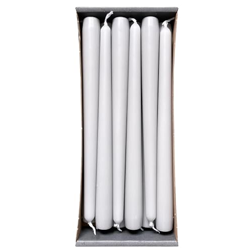 Nordring 12 Stück Spitzkerzen 2,3 cm x 25 cm hoch Hellgrau –...