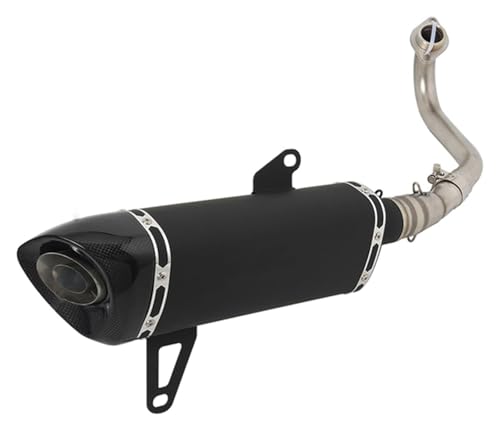 JSRVQKMS para Sistemas De Escape Completos De Motocicleta Y&amaha Tricity 300 2020-2024, Silenciador De Tubo De Enlace Delantero, Fibra De Carbono DB Killer Tubo Escape
