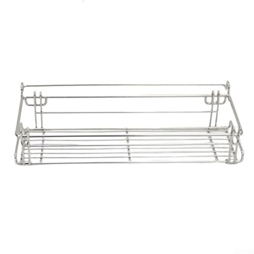 Stainless Steel Folding Camping Table Drain Basket Storage Rack Hanger For IGT Tables Outdoor Picnic BBQ 36.5x22x3.6cm Rust-Free Easy Install