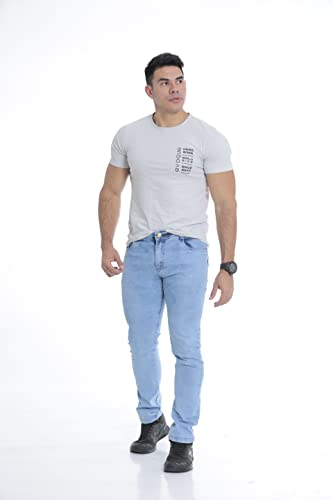 Calças Jeans Masculinas Sarja Skinny Com Lycra Ofertas Slim 48