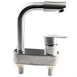 Grifo de lavabo frío y caliente de acero inoxidable 304 con tecnología de válvula de cerámica y diseño de montaje de 2 agujeros