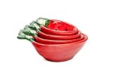 10 Strawberry Street Strawberry Measuring Cups, set of 4