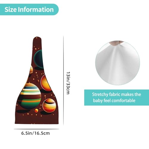 Baby Beanie Planets in Space Knotted Hat - Soft, Warm, Comfortable, Headwear for Newborns, 0-6 Months Black4