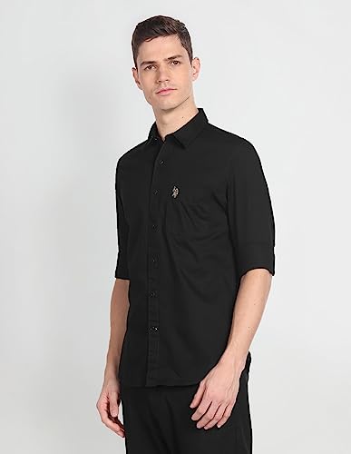 Image of U.S. Polo ASSN. Men's Cotton Slim Fit Shirt