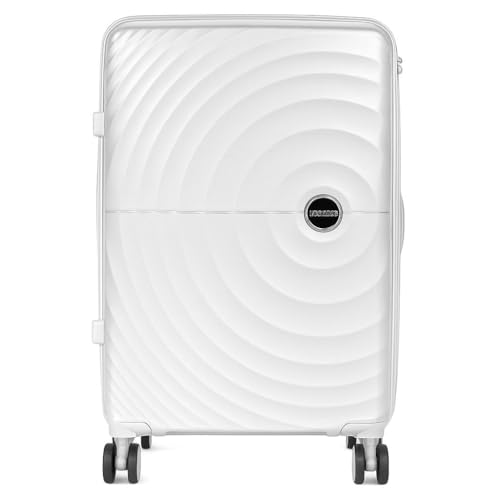 Image of 360 Spinner Wheel | Lock | 8 Wheel | 65cm | Medium 24 inch Hard PP Check-in Suitcase for Travel /Trolley Bag for Travel /Travel Bag with Double Wheel for Men & Women (Silver)