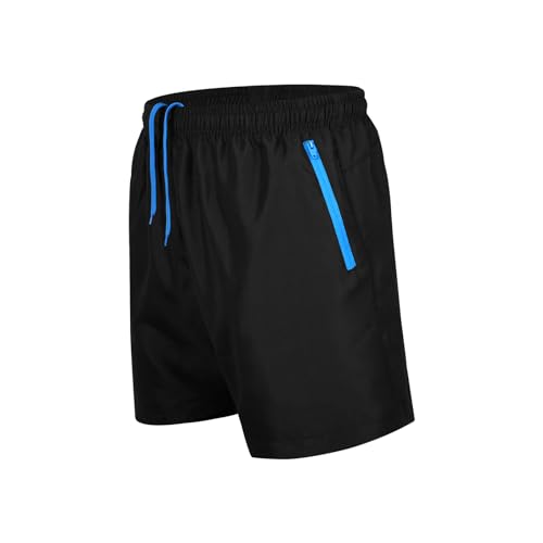 Men's Swim Trunks with Zipper Pockets and Mesh Lining,Beach Shorts with Drawstring ，Quick Dry Swim Shorts, Solid Beach Shorts3