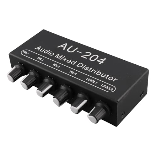 Caja divisora de audio estéreo Sorandy minipreamplificador con 4 salidas de auriculares 1