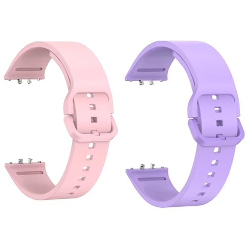 Image of Valente Silicone Watch Straps Compatible for Samsung Galaxy Fit 3 (Pack of 2)