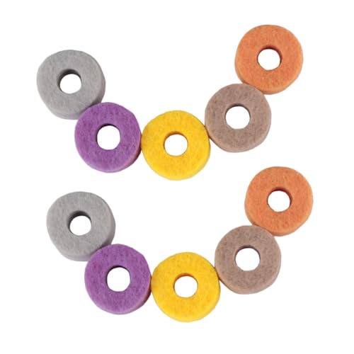 BESPORTBLE 20pcs Drum Kit Cymbal Felt Pads Cymbal Mats for Drum Protection Easy to Use for Drummers and Beginners Standard Fittings Random Color