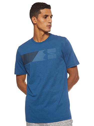 Under Armour Men's Fast Left Chest 2.0 Short Sleeve T-Shirt , Petrol Blue (437)/White , Small