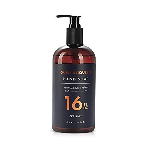 GUISE ETIQUETTE - Citrus Mint Liquid Hand Soap (16 Fl. Oz Pump Bottle) | Moisturizes and Protects Skin | Fresh Masculine Scent with Hydrating Aloe Vera Juice for Smoother Hands