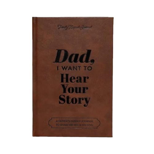 Whrcy Papá, Quiero Escuchar Tu Historia, Un Diario Guiado Por El Padre Para Compartir Su Vida Y Su Amor, Bloc De Notas Marrón Para El Día Del Padre, Diario Portátil Guiado Por La Historia Del Papá