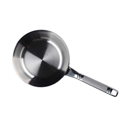 SAVEUR SELECTS Tri-ply Stainless Steel 8-Inch Frying Pan, Induction-ready, Dishwasher Safe, Voyage Series