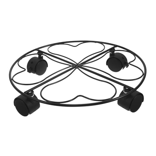 HOUDERCO 移動可能キャスター付きプラントスタンド 耐荷重花台 多用途屋内外用 ガーデニング用鉢台 大型鉢対応鉄製製