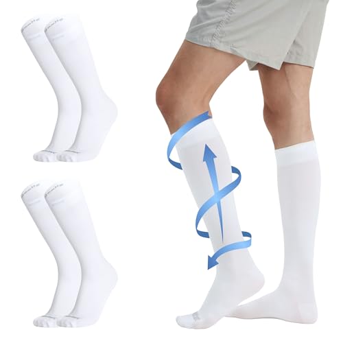 MONFOOT Compression Socks for Men & Women, 15-20 mmHg (3 Pairs) - Best Circulation socks for Nurses, Athletic, Travel