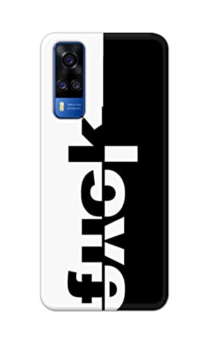 Image of PRINTFIDAA One Words Fukc Love Creative Art Innovative Wonderfull Printed Designer Hard Case for Vivo Y51 / Vivo Y51A Back Cover -(e) RPM1003