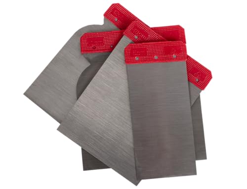 NTools SMS Set - Lot de 4 spatules japonaise acier | l'outil ideal comme couteau a enduire | Parfait pour mastic carroserie, lissage, grattoire, bricolage | 4 tailles pour différents travaux