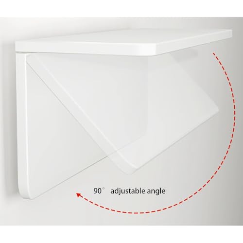 Bureau mural pliable blanc 100 x 24 cm | Table rabattable rectangulaire - 2