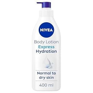 NIVEA Express Hydration Body Lotion (400ml), Fast Absorbing 72H Hydration NIVEA Moisturiser for Dry Skin Made with Deep Moisture Serum and Sea Minerals, Smooth Skin NIVEA Body Lotion