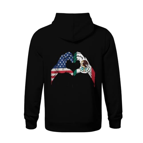 Kids Mexico Flag Vintage Mexican Roots American Boys Girls Lightweight Kangaroo Pocket Fleece Hoodies3