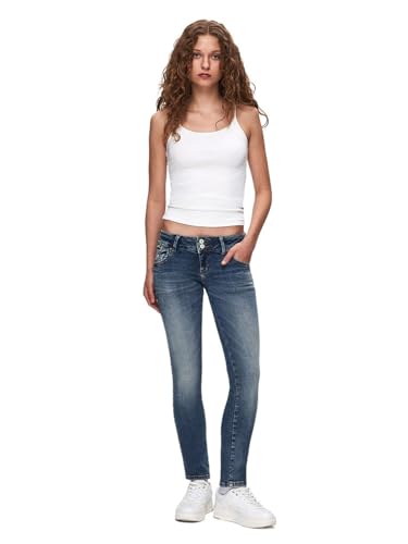 LTB Molly 200 Jean pour Femme, Taille Basse, Coupe ajustée, en Coton Extensible, Bleu W27-W34, Bleu, 28W / 32L