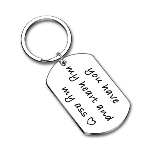VANLOVEMAC Funny Keychain Gifts for Boyfriend Girlfriend Valentines Day Gifts for Him Her Sweetest Day Gift Valentines Birthday Gift for Husband Wife You Have My Heart Keychains