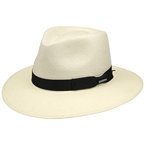 Stetson Tokeen Toyo Traveller Strohhut UV-Schutz 40 Damen und Herren Frühling Sommer Natur M (56-57 cm)