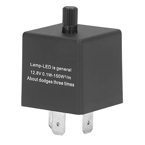 Relé intermitente LED ajustable ABS, relés de Flash portátiles impermeables para coche, 3 pines para controlar