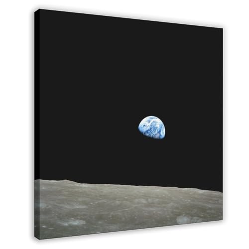 Toile Earthrise Apollo WCYB - Impression d'art murale haute definition