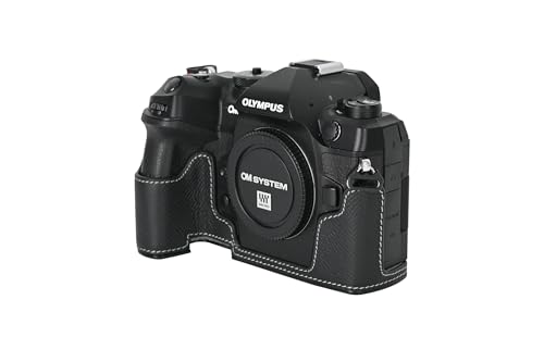 Funda media de cuero PU para cámara Olympus OM-1 miniatura 4