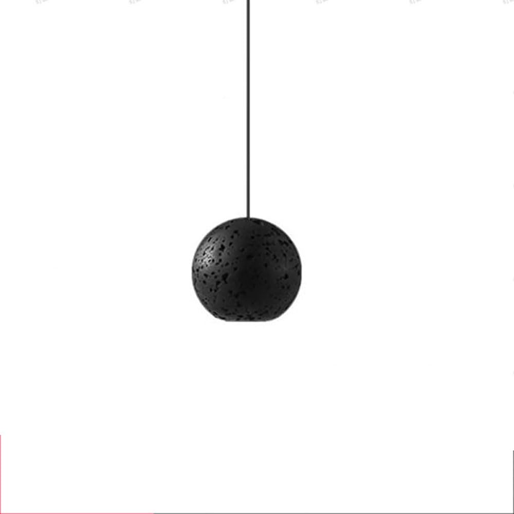 Lámpara colgante de cocina estilo nórdico retro negro con luz LED