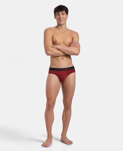 Image of Jockey US07 Men Super Combed Cotton Elastane Stretch Solid Brief with Ultrasoft Waistband