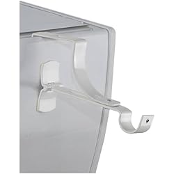 Persianas Sin Caja Geko - Pieza de soporte para barra de cortinas sin perforación (diámetro: 28 mm), especial para caja de persiana con ranura, color blanco