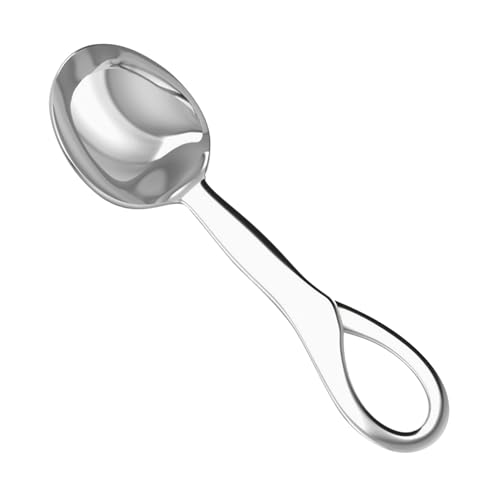 Image of Sophie 925 Sterling Silver Baby Feeding Spoon | Food grade, engravable, gift boxed, baby shower, christening