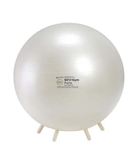 Ballon d'assise mal de dos GYMNIC Perla Ø 55 cm avec pieds pour corriger la posture assis