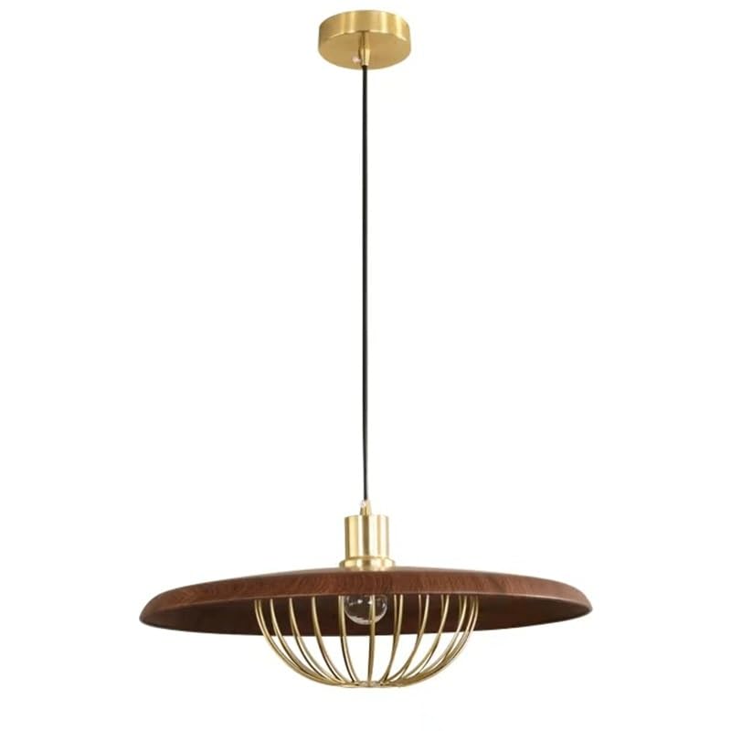 Suspension japonaise en bois de 17,7 pouces idéale pour illuminer chaleureusement votre salle à manger