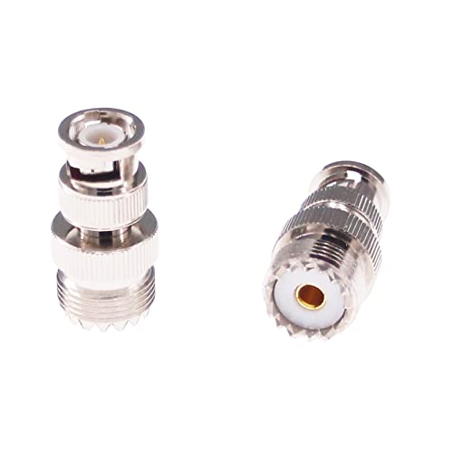 Adaptador BNC Macho a UHF Hembra 2 piezas miniatura 1