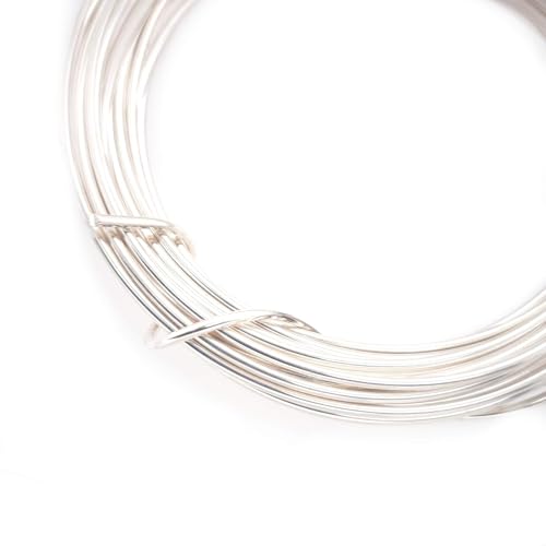 Image of 925 Sterling Silver Wire, 16 Gauge, Round, Half Hard, 3FT by CRAFT WIRE | Sterling Silver Wire for Jewelry Making, Wire Wrapping, Solid 925 Sterling Silver, 1.29mm Wire, High Quality Made in USA
